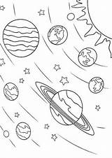 Space Coloring Pages Print Easy Tulamama Solar sketch template