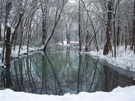 winter snow  reflections white river arkansas  david hughes