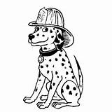 Coloring Fire Dog Pages Smiling sketch template