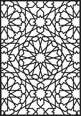 Glass Pages Islamic Patterns Coloring Stained Geometric اسلاميه زخارف Pattern Dover Colouring Designs تصميم Doverpublications Kaynak Cnc sketch template