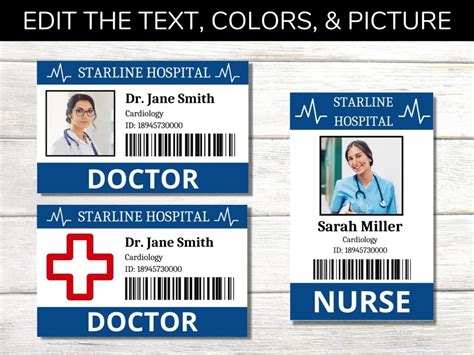 printable doctor badge template  printable