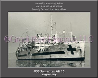 uss samaritan ah  personalized navy ship photo  navy veteran