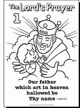 Prayer Coloring Lord Pages Printable Children Kids Sunday School Lords Bible Activities Lessons Lesson Choose Board Fathers sketch template