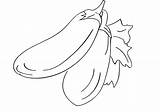 Eggplant Coloring Pages Coloringway sketch template