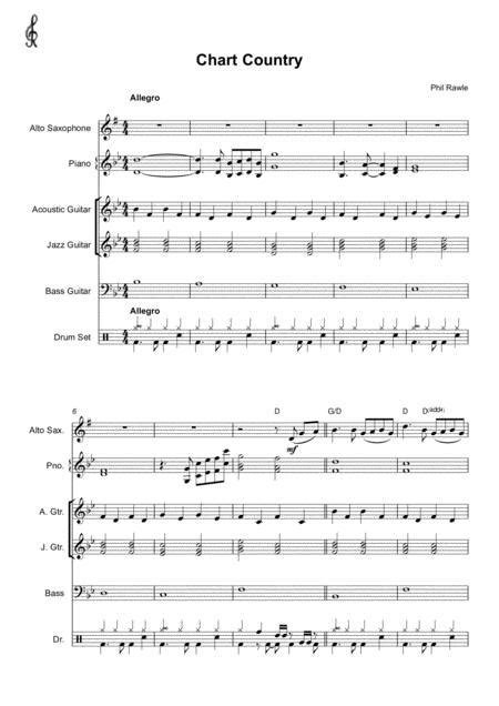 Chart Country Alto Sax Solo By Phil Rawle Digital Sheet Music For
