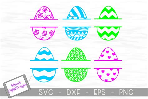 split monogram easter eggs afbeelding door stacysdigitaldesigns