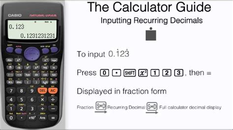input recurring decimals repeating casio calculator fx gt  fx gt  gcse