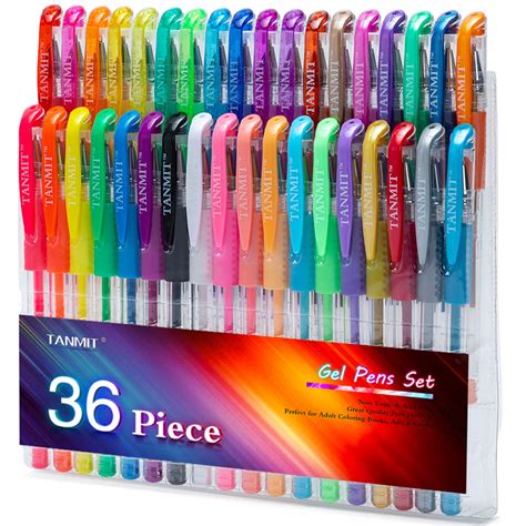 gel pens  adult coloring books  colors gel marker colored