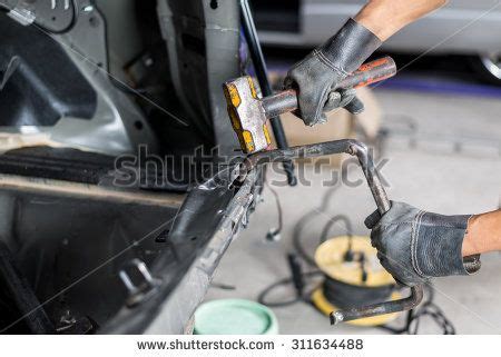 auto body repair series fixing car body