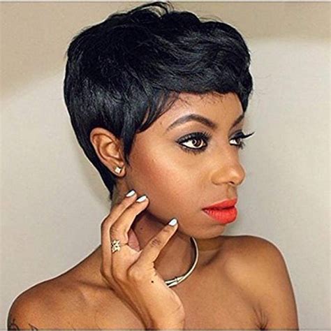 afro wigs short curly pixie cut wigs  black women african american hair heat resistant fiber