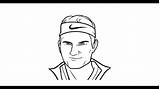 Federer sketch template