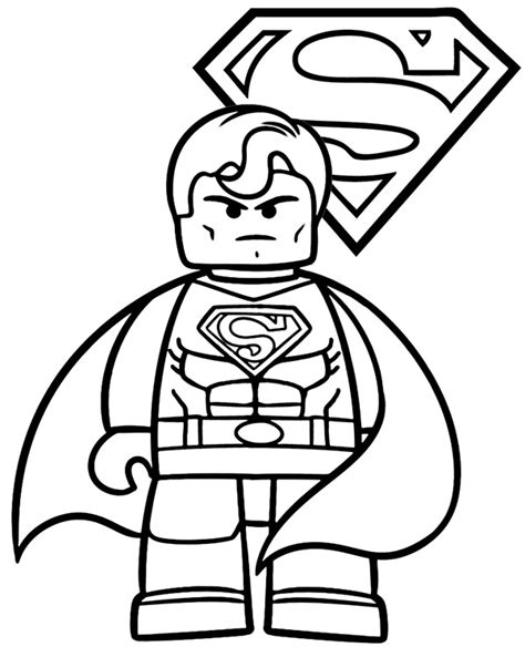 lego coloring pages superman minifigure
