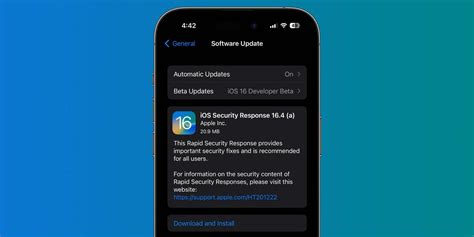 apple releases rapid security response update  ios  beta