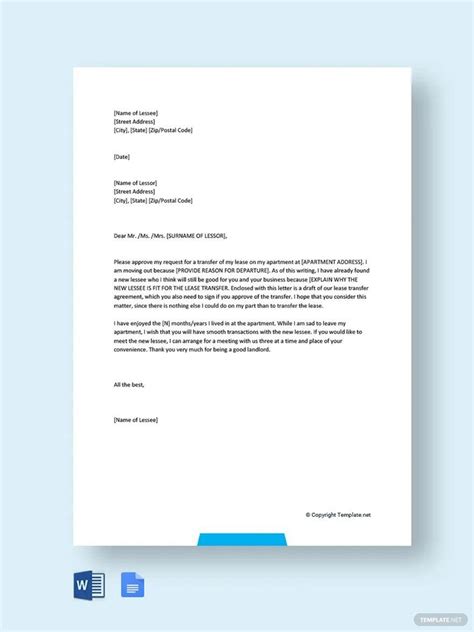 apartment transfer request letter printable form templates  letter
