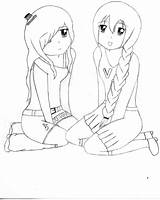 Friends Drawing Friend Drawings Two Bff Girls Draw Anime Easy Coloring Girl Pages Cartoon Deviantart Cute Cool Forever Utau Sketch sketch template