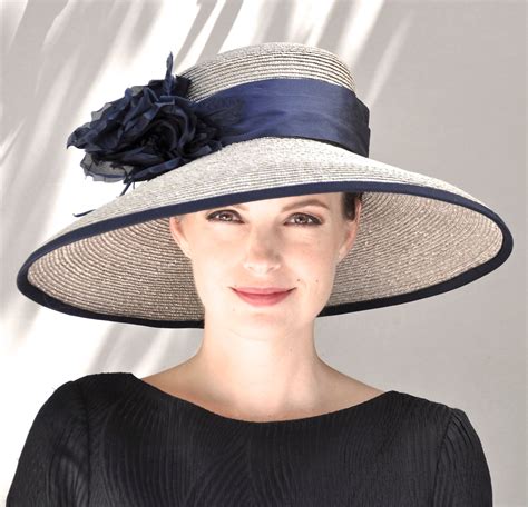 wedding hat kentucky derby hat womens formal hat church hat taupe black hat wide brim