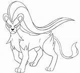 Female Pokemon Pyroar Coloring Form Pages Litleo Color Coloriages Template sketch template