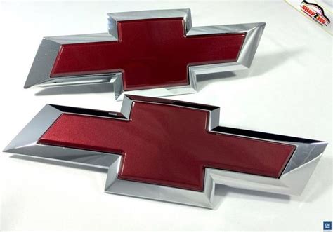 Chevy Silverado Bowtie Emblem Billet Insert Replacement 2pc Deep Ruby