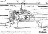 Colouring Hovercraft Rnli Lifeboat Kids sketch template