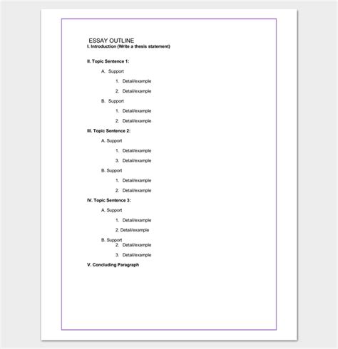 blank outline medical resume