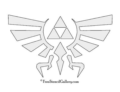 legend  zelda triforce symbol stencil triforce symbol zelda