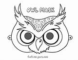 Owl Mask Coloring Printable Preschool Craft Pages Cut Kids Masks Template Outs Halloween Bird Pattern Fastseoguru Frozen Save Sheets Desktop sketch template