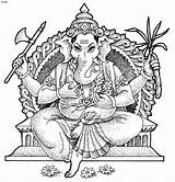 Ganesha Bappa Ausmalbild Ganpati sketch template