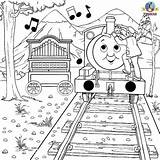 Thomas Coloring Pages Train Friends Percy Games Tank Engine Kids Christmas Color Toys Musical Instrument Colouring Calliope Cute sketch template