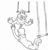 Coloring Trapeze Pages Getcolorings Circus sketch template