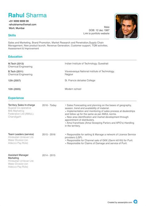 resume format with photo resume format