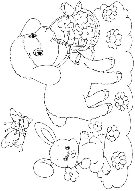 easter colouring easter paper craft  print  colour