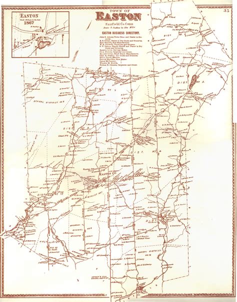 an 1867 map historical society of easton connecticut