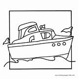 Coloring Pages Boat Kids Color Boats Transportation Printable Sheets Ships Transport Water Sheet Plate Found Truck sketch template