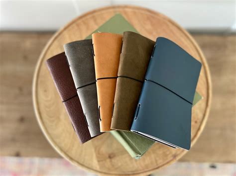 leather field notebook cover  notebook etsy