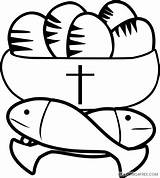 Fish Printable Loaves Coloring4free Coloring Pages Fishes Colouring Outline Related Posts sketch template