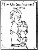 Jesus Follow Serving Lesson Christ Others Coloring Pages Activity Choose Church Kids Serve Helps Primary Clip Service Childrens Him Way sketch template
