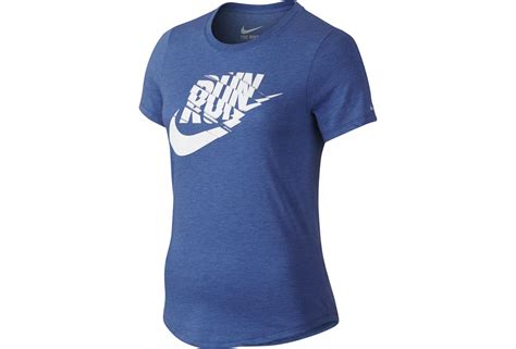 Nike Tee Shirt Run Orgametric Swoosh W Femme Bleu Pas Cher
