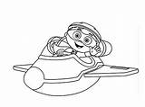 Coloring Airplane Ride Superwhy Whyatt Little sketch template