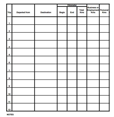 monthly mileage log sheet ms excel templates