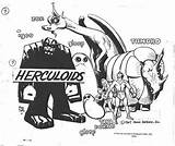 Herculoids Alex Toth 1967 Sheets Character Inks Paints Favorites Barbera Hanna Cartoon sketch template