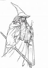 Gandalf Merlin Hobbit Wizards Tolkien Fellowship Pilgrim Wizzards Appears sketch template
