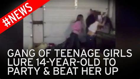 sickening footage as five girls beat punch and stamp on friend they