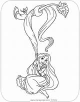 Coloring Rapunzel Pages Tangled Gothel Mother Hanging Disneyclips Pascal Color Print Disney Branch sketch template