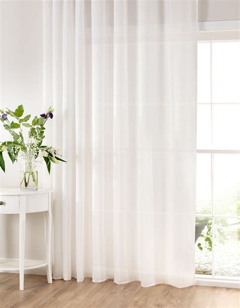 collection  extra wide white voile sheer curtain panels