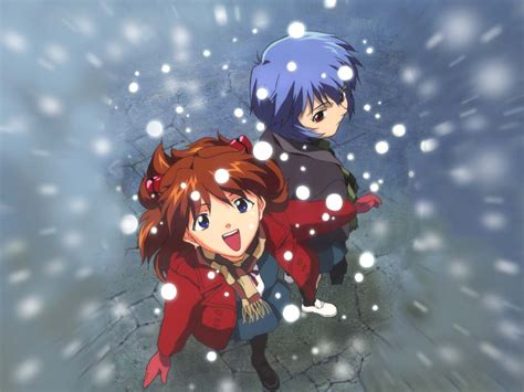 Ayanami Rei Jpeg Artifacts Neon Genesis Evangelion Snow