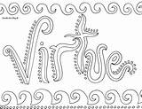 Coloring Pages Words Doodle Alley Word Mediafire Virtue Sheets sketch template