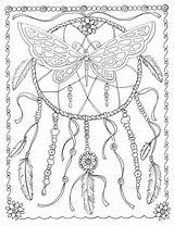 Coloring Dream Catcher Pages Dreamcatcher Mandala Adult Butterfly Native Printable American Book Adults Colouring Sheets Drawing Tattoo Etsy Color Catchers sketch template