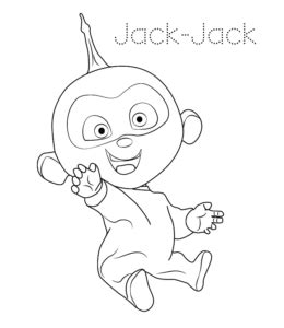 incredibles jack jack coloring pages playing learning