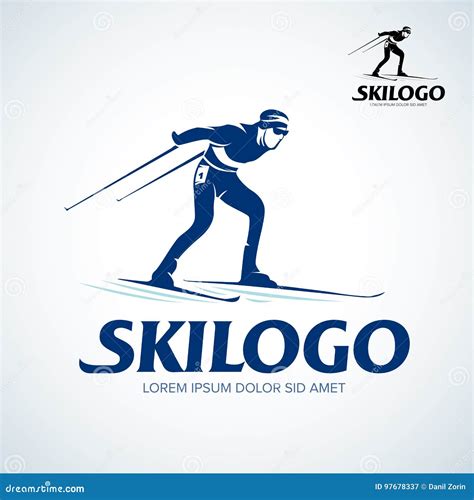 ski logo isolated vector illustration winter sport template logotype  emblem  design