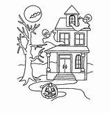 Haunted House Coloring Pages Printable Dollhouse Kids Colouring Halloween Print Getdrawings Drawing Bestcoloringpagesforkids Choose Board Template sketch template